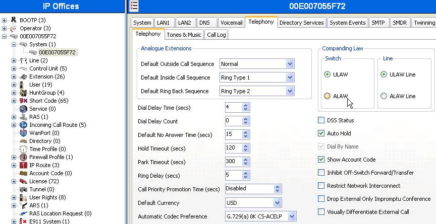 4.3.4. System Telephony Configuration The settings presented here simply illustrate the sample configuration and are not intended to be prescriptive.