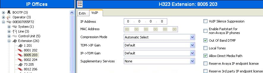 4.5.3. SIP Telephone User 220 The following screen shows the User tab for User 220.