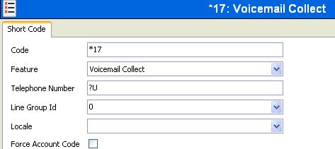 In this reference configuration, for meet-me conference, Conference and for auto attendant, Attendant were configured on Voicemail Pro.