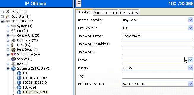 4.7. Incoming Call Routes In this section, IP Office Incoming Call Routes are illustrated.