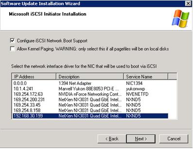 5 Load and Configure the Microsoft iscsi Boot Initiator on the Initiator System 5.