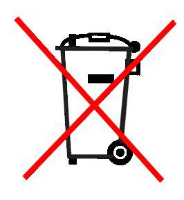 End-of-Liftetime Procedures Electronic devices are not domestic waste and must be disposed of properly.