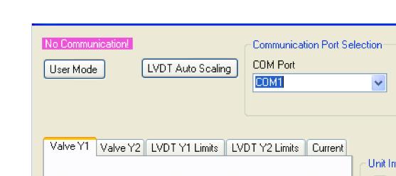 Page 8 LYNCA VA6F PC Software in USER MODE Valve Amplifier PC program modifies factorydefault PID parameters of VA6F board amplifier for each Servo Solenoid Valve.