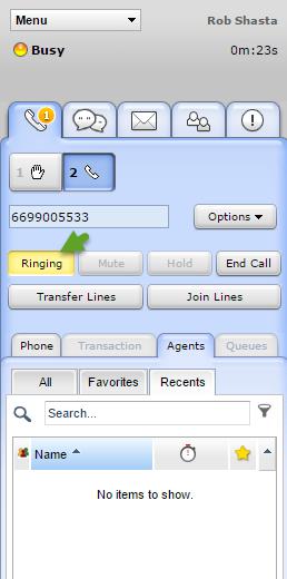 Process Phone Interactions Transfer Phone Interactions to an External Phone Number Virtual Contact Center allows agents to transfer an active phone call to an external phone number.