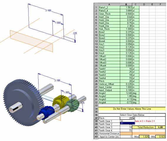 Adaptive part features can be resized / repositioned by assembly constraints that cross the subassembly boundary.