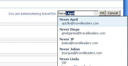 Next to: You are administering travel for: Me Click SEARCH. 2.