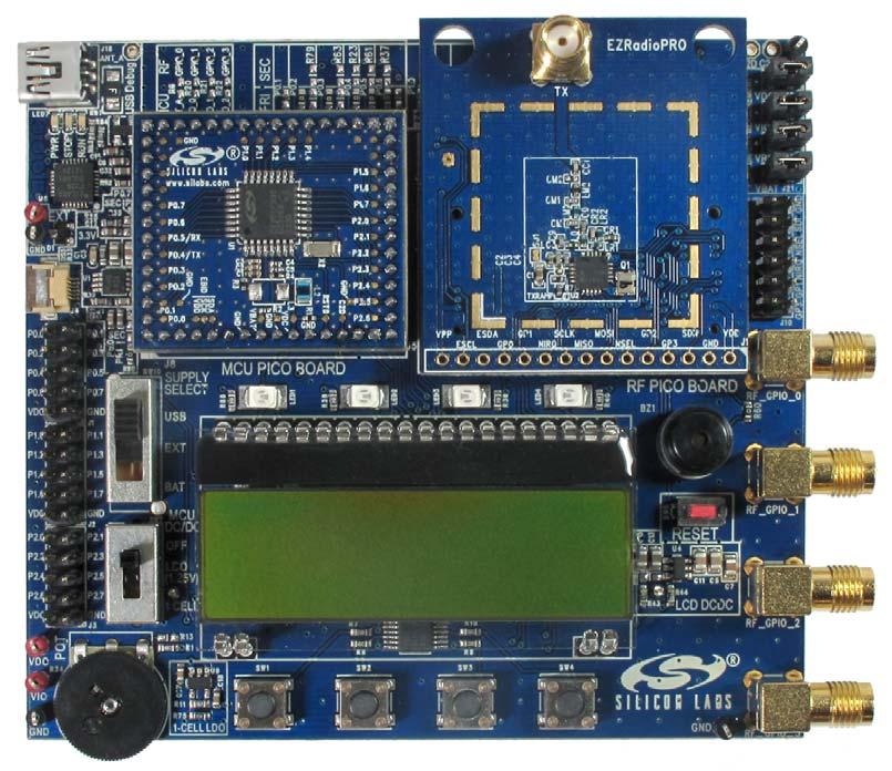 5. The Wireless Motherboard Hardware Platform EZRadio-DK User s Guide The wireless motherboard platform is a demo, evaluation, and development platform for