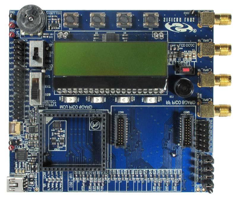 5.1. The Wireless Motherboard USB Communication and Debug Interface External Power Supply Connection Sensor Module Connector MCU Pico Board RF Pico Board Current Measurement Pins Radio Test Pins