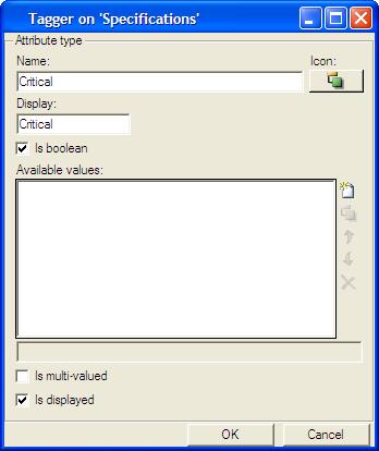 Using the Tagger to Create Attributes To add attributes, you can either use the Types for added elements option or create them from the Tagger features. In both cases, a modification file is created.