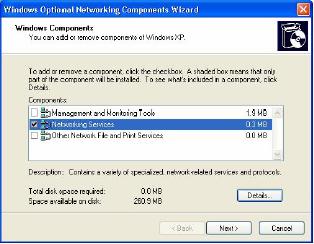 In the Network Connections window, click Advanced in the main menu and select Optional Networking