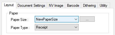 Delete button : Deletes the paper size selected in the list. Save button : Adds a new paper size or update the paper size selected in the list if the paper name already exists on the system.