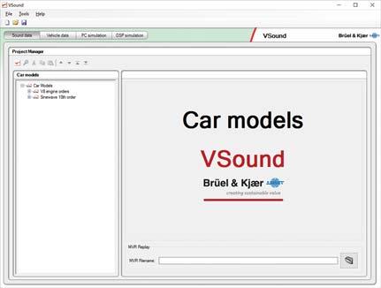 Fig. 4 Examples of the user interface of VSound PC Software.