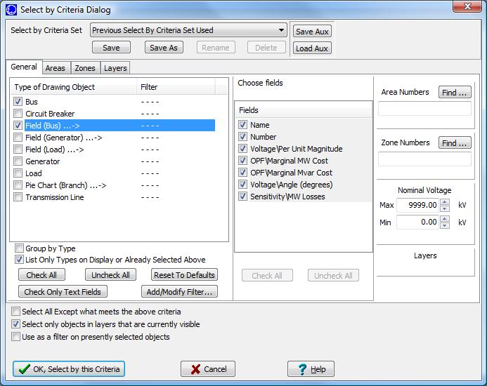 Select by Criteria: Choosing specific fields Clicking in an