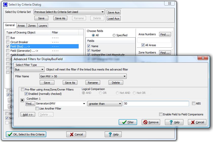 Use Advanced Filtering in Conjunction with Select By Criteria Click on the type of object you re