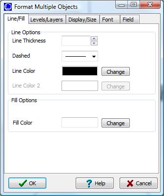 Format Selected Object: Line/Fill Line