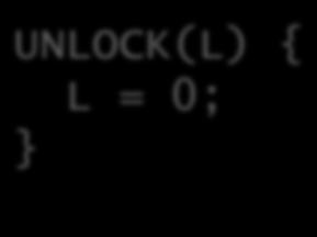read-and-set(l)) ; // do nothing UNLOCK(L) { L = ; 7 Solu<on #3: mutual exclusion locks // thread 1 LOCK(fridgeLock); beer =