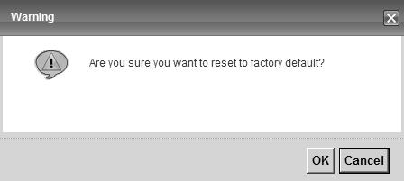 Chapter 23 Backup/Restore Reset to Factory Defaults Click the Reset button to clear all user-entered configuration information and return the LTE Device to its factory defaults.