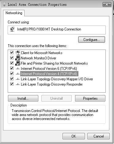Appendix B Setting Up Your Computer s IP Address 6 Select Internet Protocol Version 4 (TCP/IPv4) and