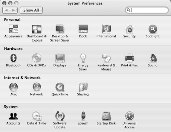 Appendix B Setting Up Your Computer s IP Address 2 In the System Preferences window,