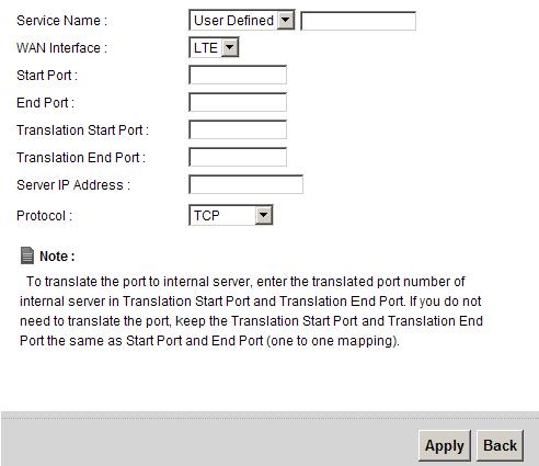Chapter 9 Network Address Translation (NAT) 9.2.2 The Port Forwarding Edit Screen This screen lets you create or edit a port forwarding rule.