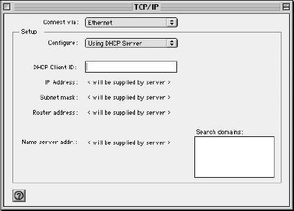 Appendix C Setting up Your Computer s IP Address 2 Select Ethernet built-in from the Connect via list.