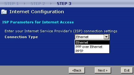 Chapter 4 Connection Wizard This wizard screen varies according to the connection type that you select. Figure 16 Wizard Step 3: ISP Parameters.