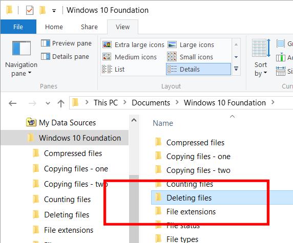WINDOWS 10 FOUNDATION FOR BUSINESS USERS PAGE 100 Deleting files