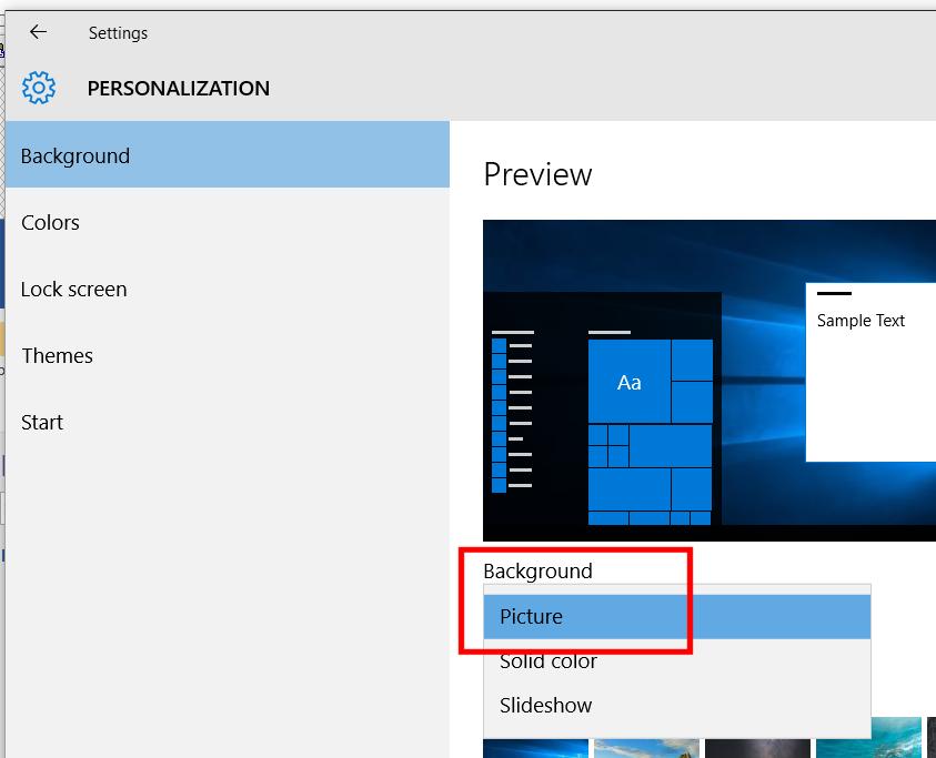 WINDOWS 10 FOUNDATION FOR BUSINESS USERS PAGE 12 Select a picture of your
