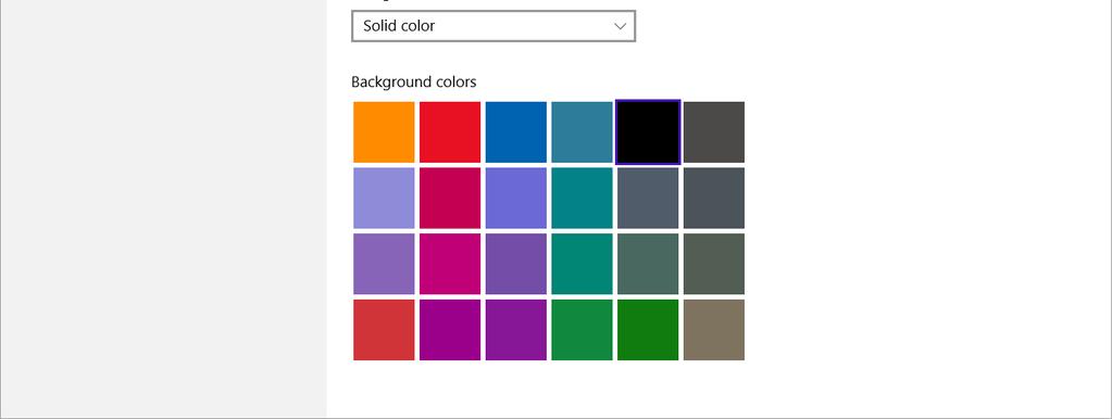 TIP: When you click on a color you will see a preview of that color applied to your background.