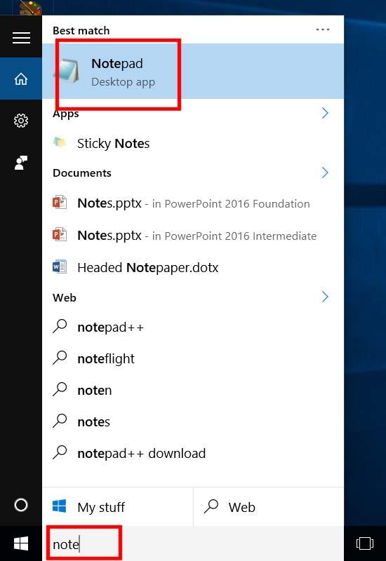 WINDOWS 10 FOUNDATION FOR BUSINESS USERS PAGE 40 TIP: Notepad is a text only editor. WordPad on the other hand is like a very cutdown word-processor into which you can insert text and pictures.