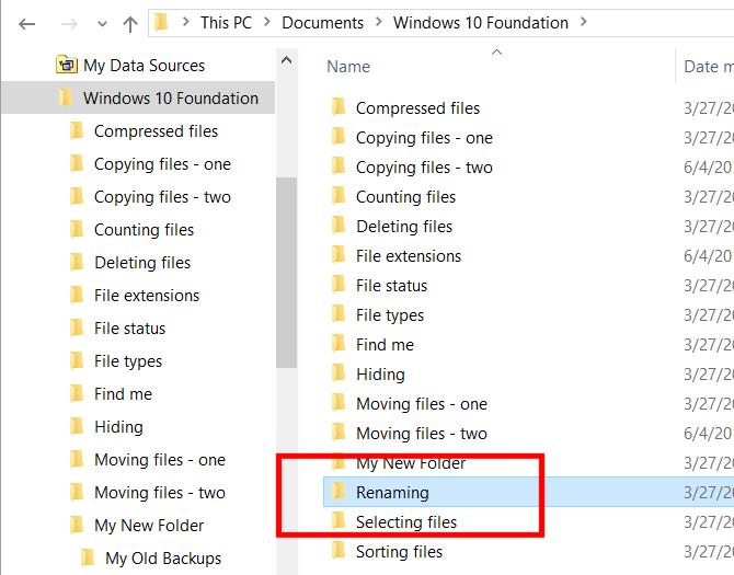 WINDOWS 10 FOUNDATION FOR BUSINESS USERS PAGE 88 Use the same technique to mark the file read/write again, after closing the Properties