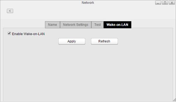2 Click the Wake-on-LAN tab and check "Enable Wake-on-LAN" to enable Wake-on-LAN.