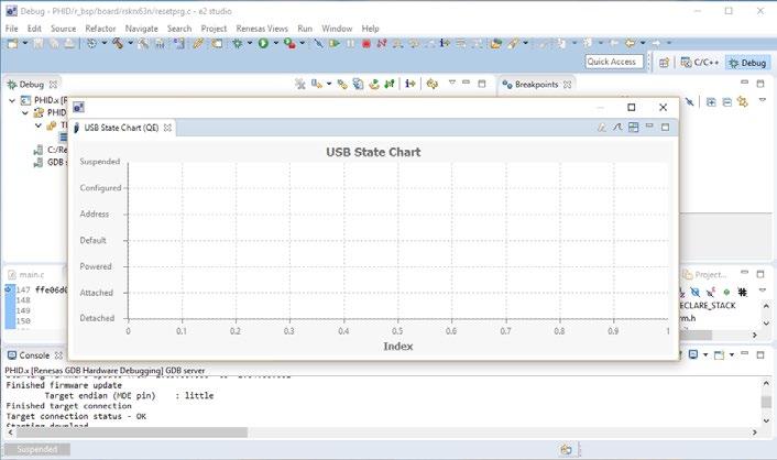 Step 2: Open [USB State Chart (QE)]. Show the [USB State Chart (QE)] view.