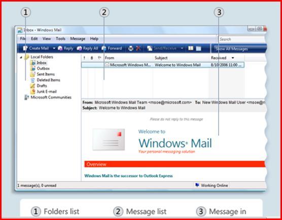 Windows Mail checks to see if you've received e-mail whenever you start the program and every 30 minutes after that. (To change this interval, see Check for new e-mail.