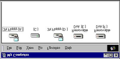 10) After several minutes, when all the devices have been recognized, 3 drive icons in total, a 3.5-inch floppy disk and 2 removable disks, are added in My Computer.
