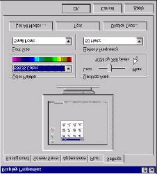 You can also select from a variety of screen saver patterns, which Windows NT displays when your computer and monitor are turned on, but you aren t actively working.