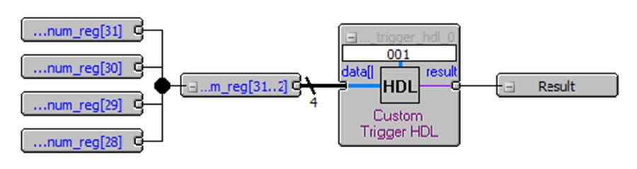 Implement the inputs and outputs that your Custom Trigger HDL module requires. 5.