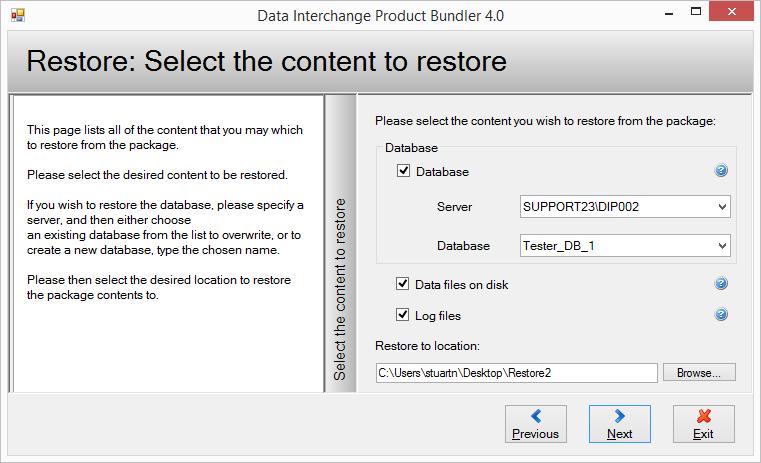 Once we have restored the database we can return to the application server and select next to continue with the