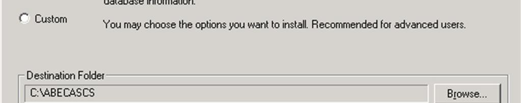 Typical, which is only visible during a new installation of