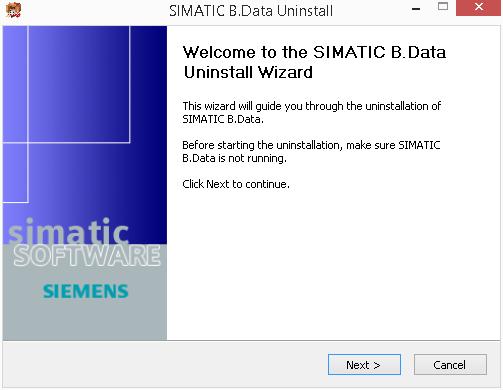 The uninstall wizard opens. 2.