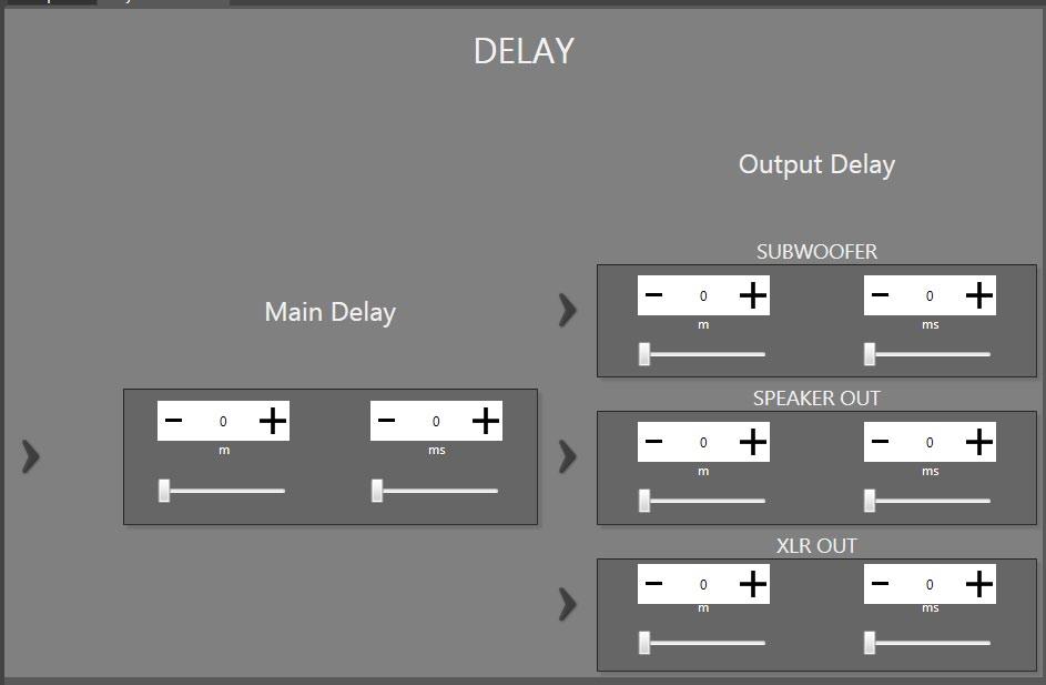 4.4 delay The Delay page allows users to set the delays (up to 3.