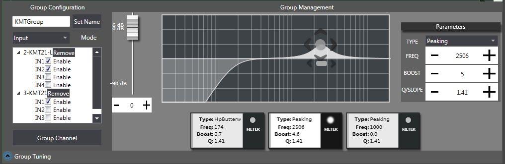 5. Adjust the Eq and the gain settings.