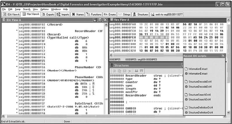 Hex editors IDA Pro In IDA Pro using IDC scripts or the plugins framework Could be used to load data from an embedded system memory that contains data encoding functions and to reverse engineer them