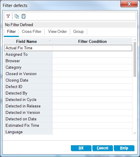 Chapter 6: Adding and Tracking Defects Creating Favorite Views A favorite view is a view of an ALM window configured with the settings you applied to it.