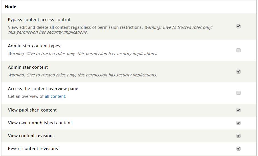 Advanced Features - User Management Here are the permissions