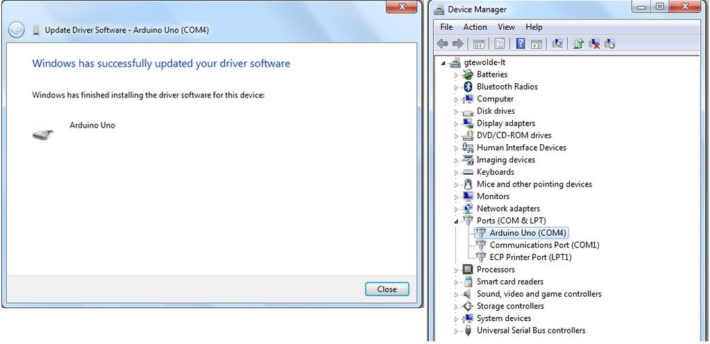 USB Driver Install To verify that the USB Driver is successfully installed: Make