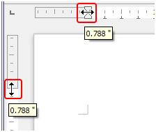 Changing page margins You can change page margins in three ways: Using the page rulers quick and easy, but does not have fine control Using the Page Style dialog can specify margins to two decimal