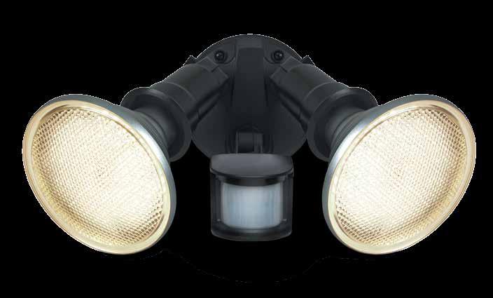 TWIN FLOODLIGHT WITH SENSOR (29W) This versatile floodlight features dual lights that can be independently