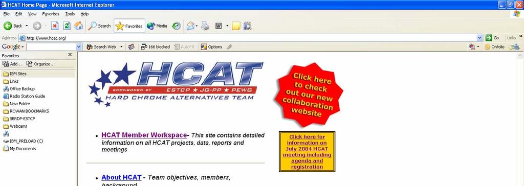 The Web Site www.hcat.