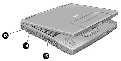 Introducing the OmniBook Identifying the Parts of the OmniBook 9 CD player buttons (on selected models) 10 CD-ROM drive 11 Kensington lock slot (security connector)